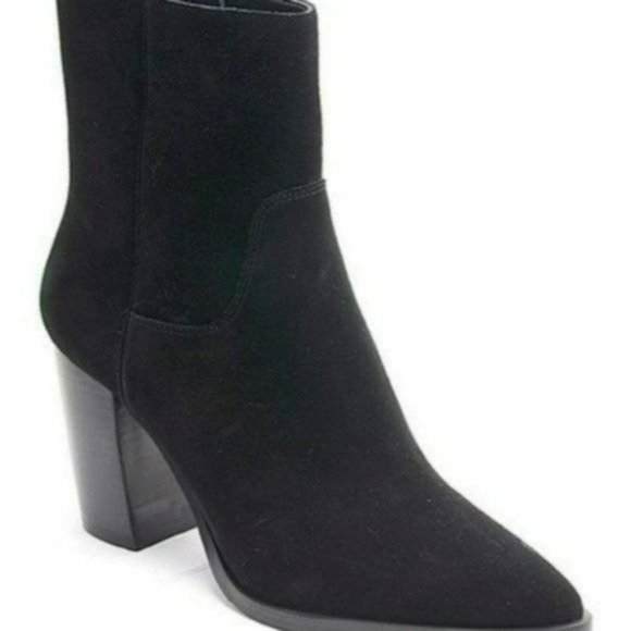 Marc Fisher LTD Giana Black Suede Booties - Picture 5 of 8